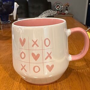 Global Design Connections Hearts Winning Pink and White Tic-Tac-Toe Mug.